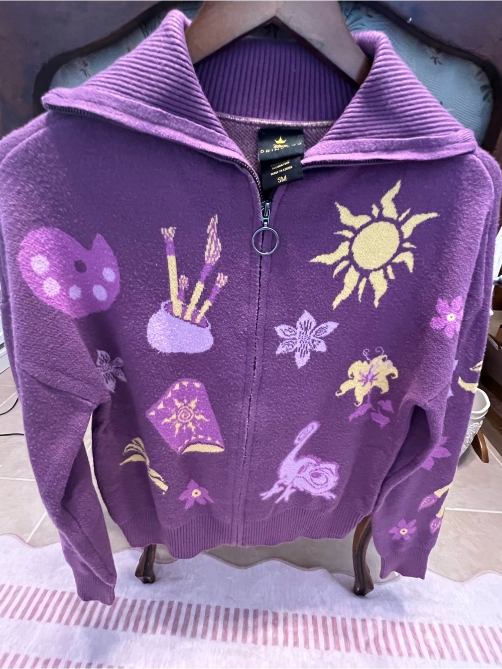 Disney Tangled Icons Zippered
Women's Sweater - BoxLunch Exclusive
